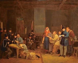 Wachraum der städtischen Wache von Brüssel, 1830